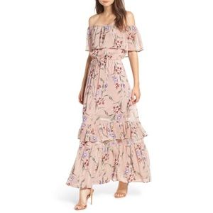 Love, fire • Floral maxi Dress